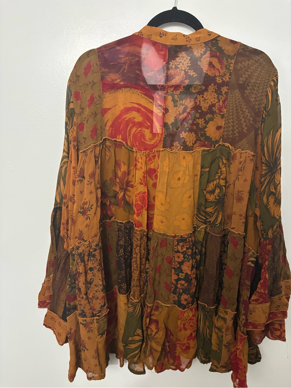 Young Threads Multi-Print Mustard Patchwork Tunic - Picture 2 of 4